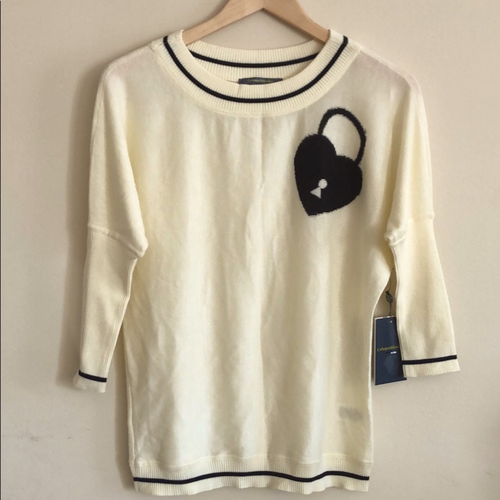 Catherine Malandrino, light yellow sweater, Small (2)